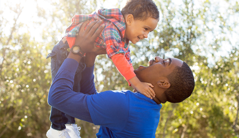 man with child