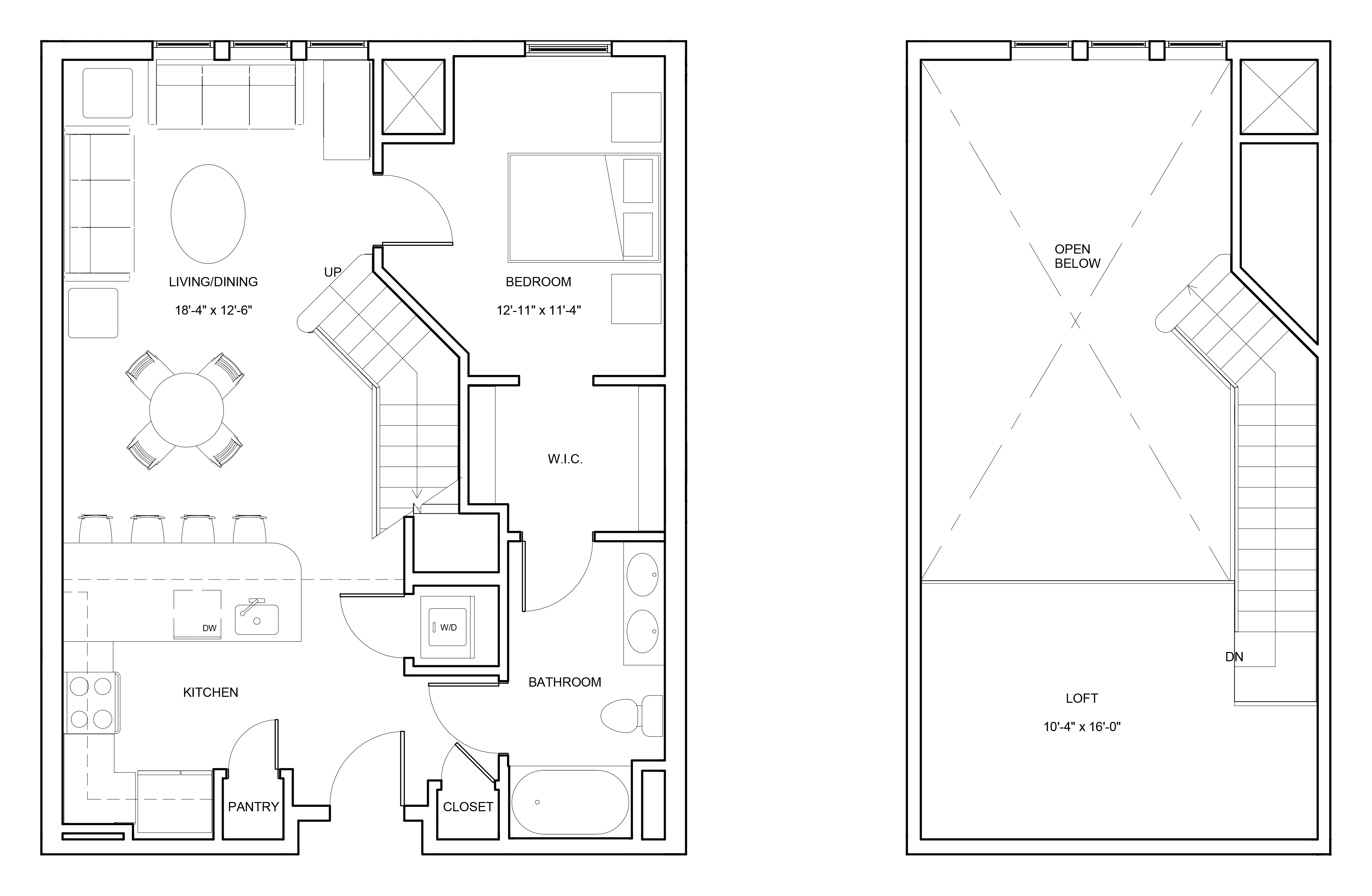 One-Bedroom Loft