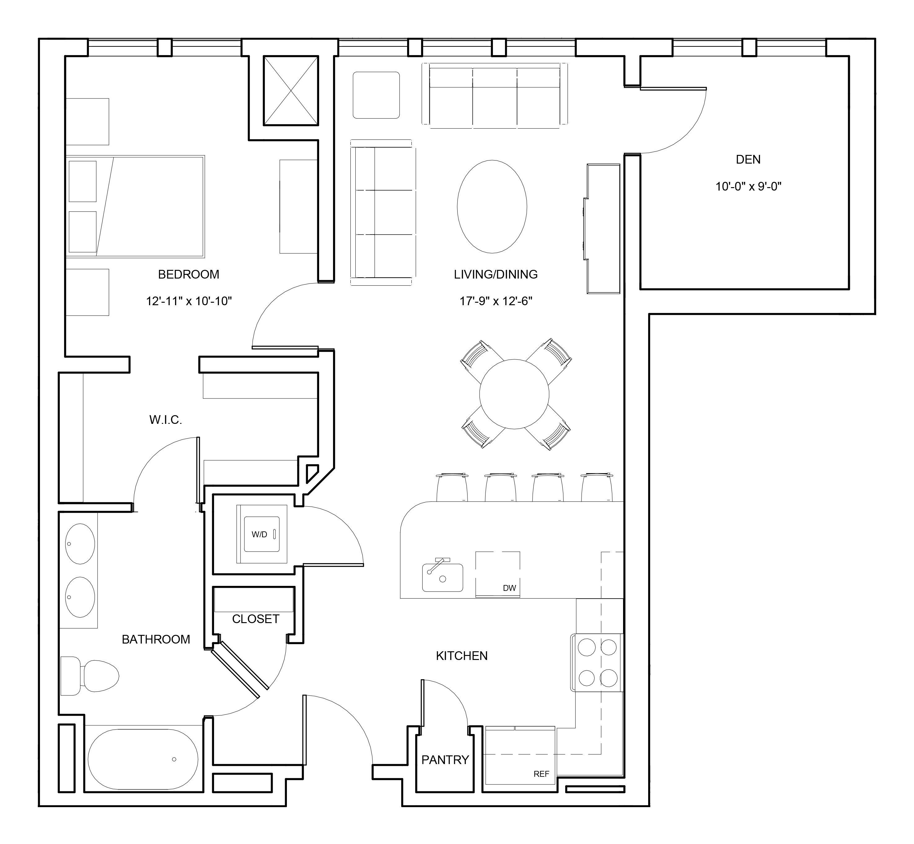 One-Bedroom + Den