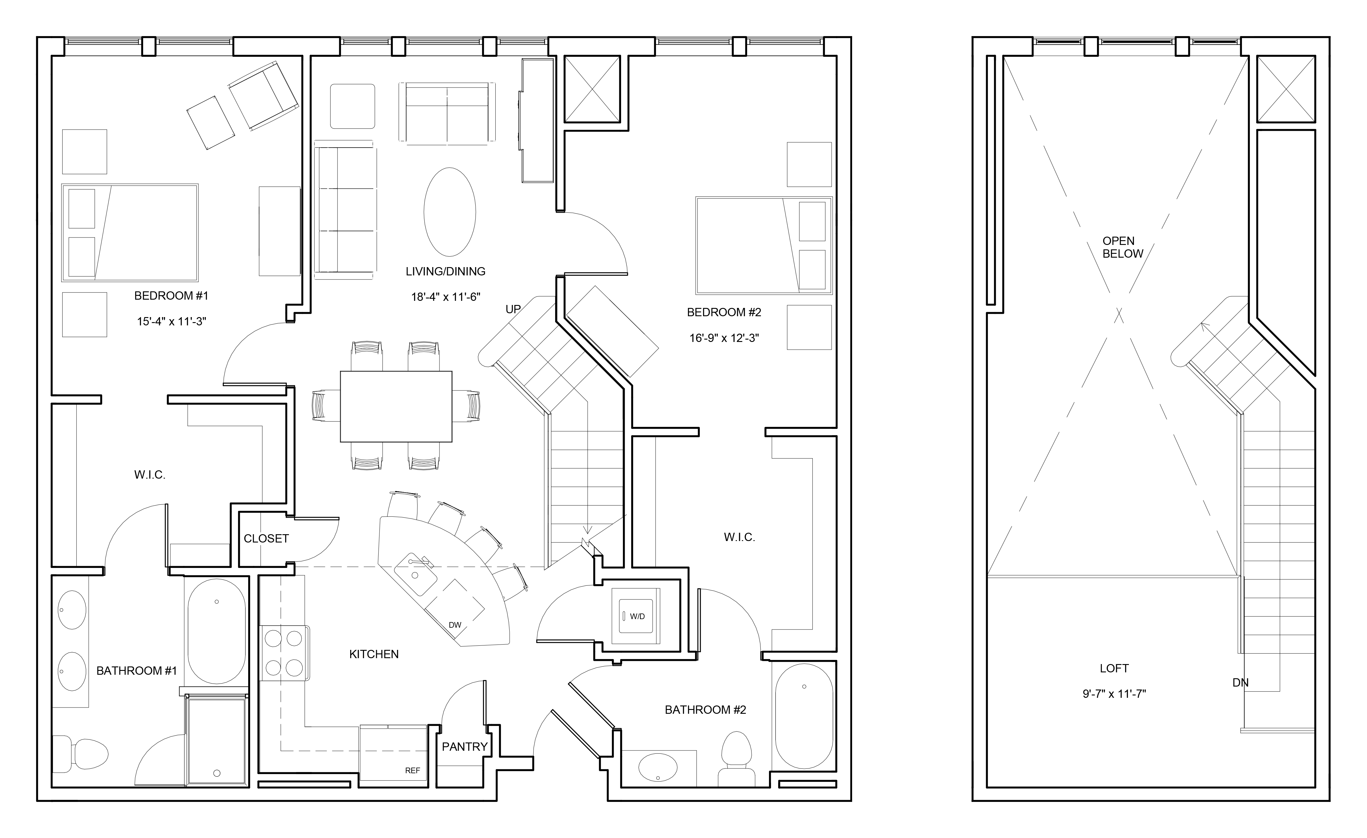 Two-Bedroom Loft